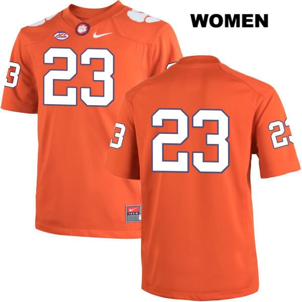 Women's Clemson Tigers #23 Lyn-J Dixon Stitched Orange Authentic Nike No Name NCAA College Football Jersey WIS2746JX